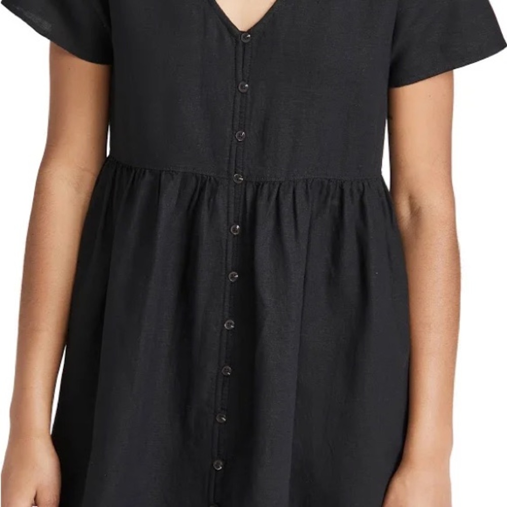 Madewell Linen-Cotton Blend Alexandra Button-Front Mini Dress - Picture 5 of 5
